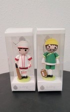 RARE Retired Quilling Card 3D Ornament Set Baseball & Football Paper Doll Figure picture