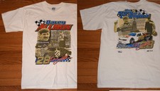 Vintage Davey Allison T-Shirt The Story of a Champion NASCAR White - Size L picture