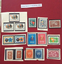 UNITED NATIONS NY 16 STAMPS MINT.30 YRS or OLDER.LOT #3.  picture