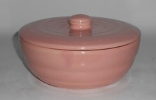 VINTAGE Bauer Pottery Gloss Pastel Kitchenware Pink Casserole w/Lid picture