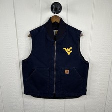 Vintage Carhartt Quilt-Lined Artic Vest “Midnight Blue” Special WVU Edition picture