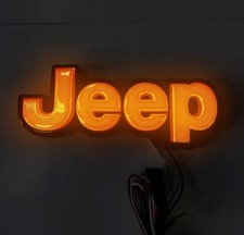 Jeep LED Lighted Fender Emblem Chrome Finish 2PCS Side Badge Set for Jeep 201... picture
