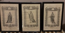 3 Framed Raymond’s Engravings History England: Charles II, Edward III, George II picture