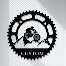 Custom Mountain Bike Metal Sign,Mountain Bicycle Biking Metal Wall Art picture