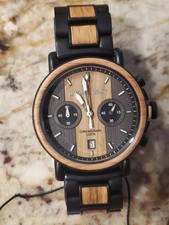 SMOKIN DEAL  Original Grain Chrono Whiskey Black 44mm      MSRP $299.00 picture