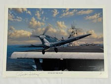 Col. Reade Tilley Signed Stand Stoke Print “Stung By A Wasp” WWII Ace AIV COA picture