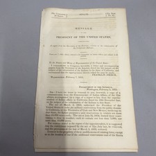 Department Of The Interior Colonization Of California Indians Pamphlet 1855 picture