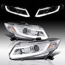 Fits 2012-2015 Honda Civic Coupe Sedan LED Tube Projector Headlights Lamps 12-15 picture