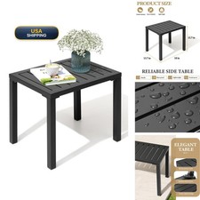 Crestlive Products CL-TB038 Aluminum Outdoor Side Table Black picture