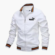 PUMA Men’s Track Jacket Full Zip Stand-Up Collar Solid Polyester Woven L picture