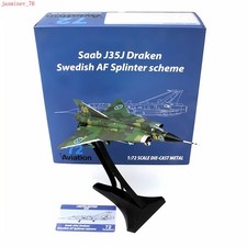 1:72 Scale Saab J35J Draken Fighter Swedish Air Force Model Toy Collection Gift picture