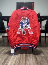 🔥Rare Oversized Pat Patriot New England Starter Jacket New Brady Red Alternate picture
