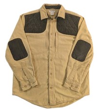 Vtg LL Bean Chamois Shirt Flannel Shooting Shirt Elbow/Shoulder Pads Men's Sz M picture