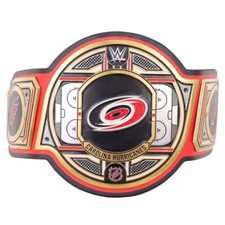 Carolina Hurricanes NHL 4mm Championship Belt Gold Plated Real Leather picture