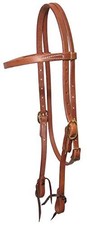 Showman Oiled Harness Leather Browband Headstall picture