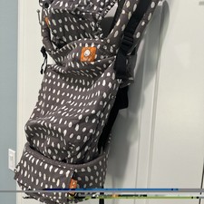Barely Used Baby Tula Free-To-Grow WONDER Baby Carrier Gray/White Dots Cotton picture