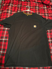 Carhartt Force Men's Relaxed Fit Black Pocket Logo Crew Neck T-Shirt L picture