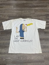 Vintage Beavis And Butthead Cornholio MTV Stanley Desantis TShirt Sz XL 1995 picture