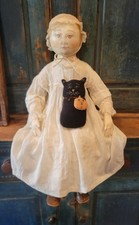 ♡ Primitive Handmade BIG Attic Baby Doll  By Talented Artist & CAT picture