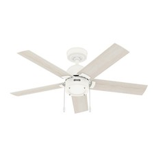 Hunter Fan 44 in Matte White Indoor Ceiling Fan with Light and Pull Chain Indoor picture