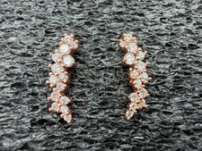 2.47g Vintage Sterling Silver 925 Sparkling Cluster Drop Earrings Elegant picture