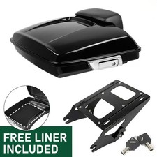 Razor Trunk Pack +Pad 2 Up Mount Rack For Harley Touring Road Glide 2014-2026 25 picture