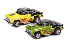 Auto World SC426-3 Xtraction 1955 Chevy Bel Air Rat Fink HO Scale Slot Cars picture