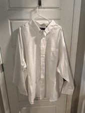 TravelSmart Roundtree & York 4XB Men’s Longs Sleeve White Dress Shirt picture