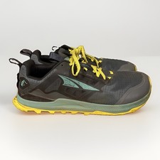 Size 9.5 - Altra Lone Peak 8 Running Shoe Black Yellow Green picture