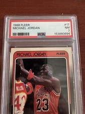 1988 Fleet Michael Jordan Psa 7 Chicago Bulls NBA  picture