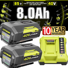 8.0Ah Battery 40 Volt for Ryobi 40V Lithium OP40602 Battery with LED / Charger picture
