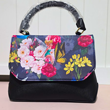 Loungefly Disney Tinker Bell Floral Top Handle Satchel Handbag Heart Tag picture