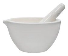 Porcelain Mortar & Pestle Set, 50oz - Unglazed Grinding Surface - Eisco Labs picture