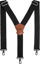 WELKINLAND 2Inch Y-Back Mens Suspenders Heavy-Duty Suspenders Y Back Wide Mens picture