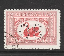 1929 CENTENARY OF WESTERN AUSTRALIA O.S. CANCELLED TO ORDER 