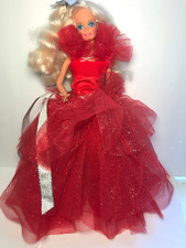 Vintage 1988 Happy Holidays Barbie Doll Special Edition #1703 Red Dress 1st picture