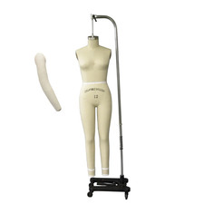 Size 12 Linen Full Body Pro Female Dress Form Mannequin with Arm & Padding Kit picture