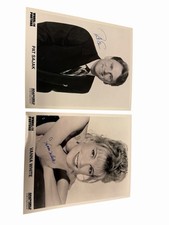 Vanna White & Pat Sajak - Signed Photographs - set, vintage promo photos picture