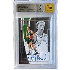 Panini 2021-22 Impeccable Immortal Ink Larry Bird Celtics II-LBD Auto BAS /35 picture