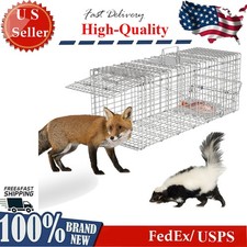Cat Fox Trap Cage Catch Release Live Animal Rodent Cage Collapsible Trap Cage picture