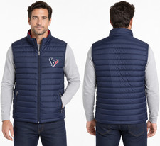 NFL G-lll Houston Texans Puffer Vest Men’s L Navy NWT Water Resistant Full Zip picture