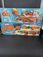 Vtg LOT 1979 Hot Wheels Service Center And City Sto-N-Go Playset Toy Mattel picture