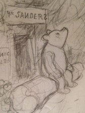 Trio of Pooh Reproduction Original Framed Drawings picture