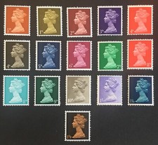 GB QEII 1967 Pre Decimal Machin Basic Set of 16 SG723 - SG744 MNH picture