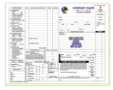 HVAC INVOICE  Custom Printed 2, 3 or 4 Part Carbonless CB-1060 picture