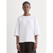 Everlane Oversized Varsity Tee in Essential Cotton White Size: XL picture
