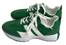 J/Slides NYC Green & White Sneakers  Womens Size 10M picture