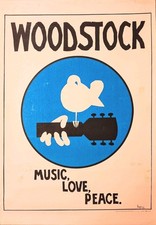 Vintage 1970 Woodstock Poster  Original Joe Petagno  III Film Producers Co 35x23 picture