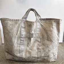 Vintage Bell System Style Lineman Canvas Tote Bag No Stencil Riveted Distressed picture