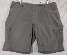 Kuhl Womens 20 Cargo Shorts Gray Splash Pockets Gorpcore Hiking Trail Casual UPF picture